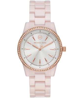 michael kors pink ceramic watch