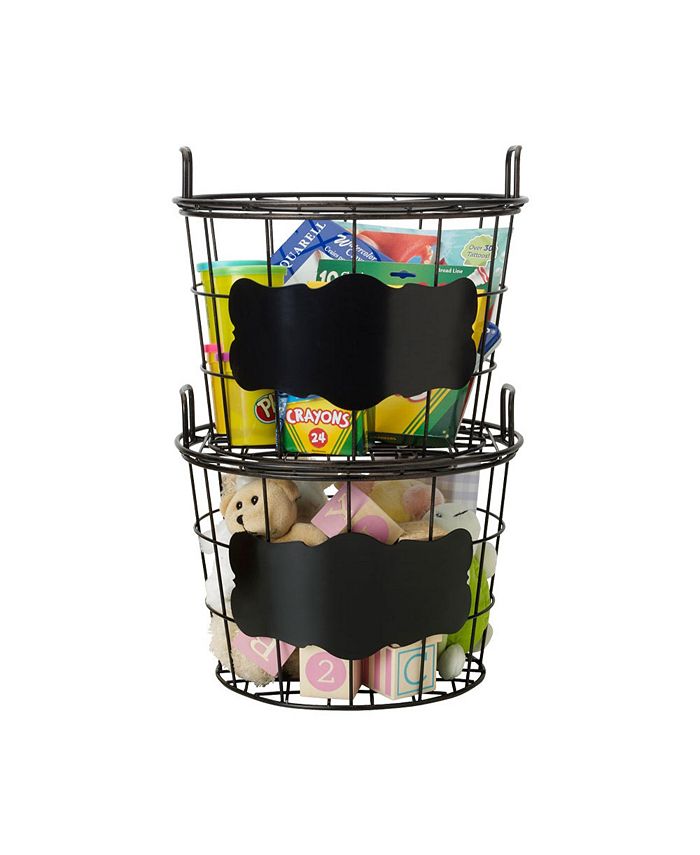 Mikasa This That Set/2 Stacking Baskets with lids and plates Macy's