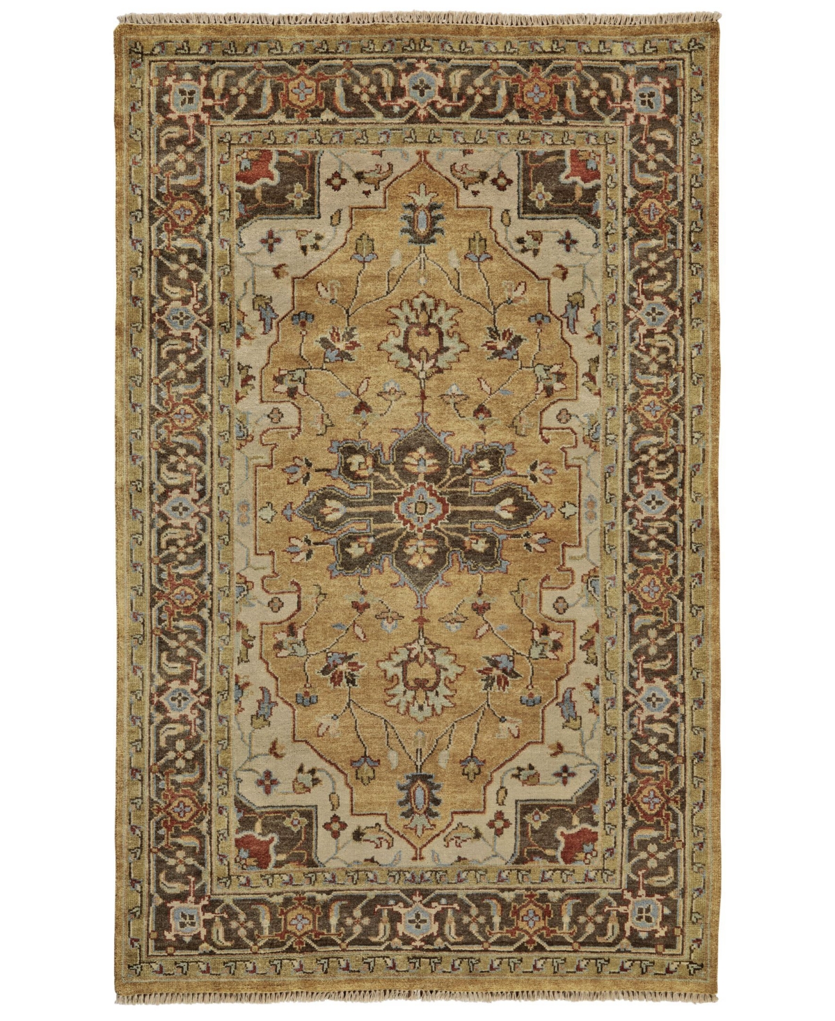 Closeout! Feizy Laura R6112 7'9in x 9'9in Area Rug - Gold