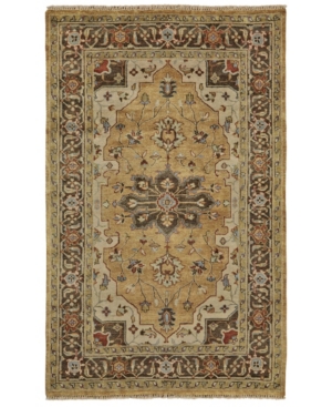 Simply Woven Closeout! Feizy Ustad R6112 7'9" X 9'9" Area Rug In Gold
