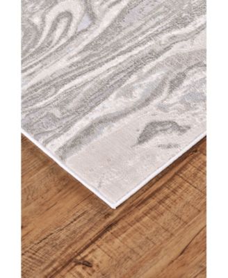 Prasad R3894 Silver 2'10" x 7'10" Runner Rug