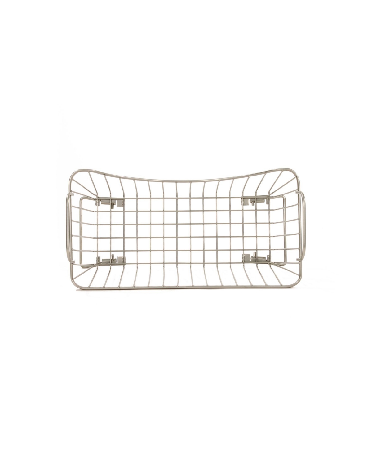 Spectrum Diversified Ashley Stackable Wire Basket with Raised Feet and Looped Handles, - Gold-tone