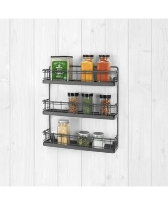 Vintage-like Living Wall Mount 3-Tier Spice Rack