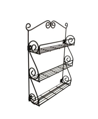 Scroll Wall Mount 3-Tier Spice Rack