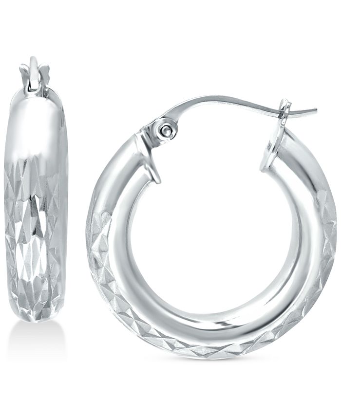 Giani Bernini Small Sterling Silver Hoop Earrings, 1 - Macy's
