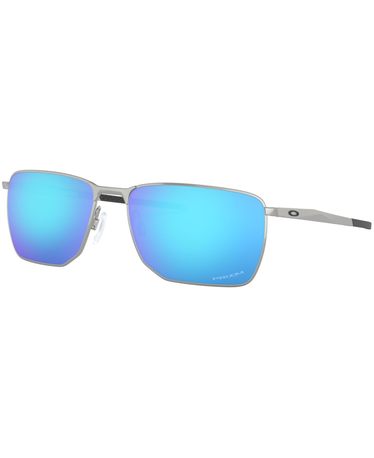 Shop Oakley Men's Sunglasses, Oo4142 In Satin Chrome,prizm Sapphire
