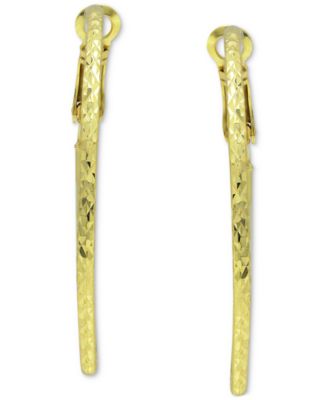 Twist Hoop Earrings in Sterling Silver or 18k Gold Plate Over Sterling Silver, 40mm, Created for Macy's