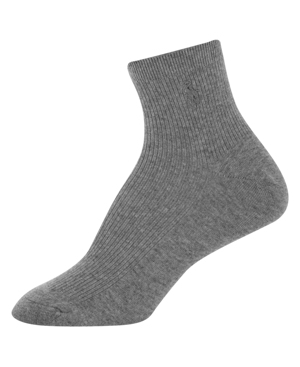 Polo Ralph Lauren Women's Rib Ankle Socks In Grey Heather | ModeSens