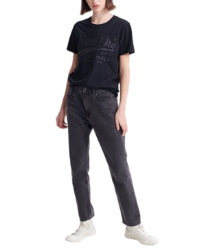 image of Superdry Real Original Glitter Embossed T-Shirt