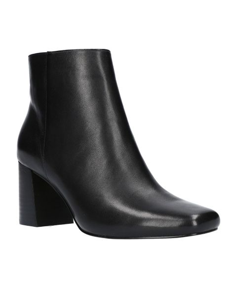 Женские ботинки Bella Vita Square Toe Ankle, цвет: Чёрный кожаный