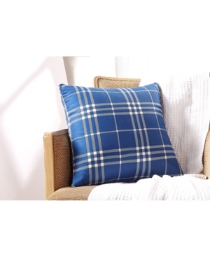 Harper Lane Plaid Decorative Pillow, 16 X 16 In Blue
