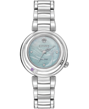 image of Citizen Eco-Drive Women-s Ariel Diamond-Accent Stainless Steel Bracelet Watch 30mm