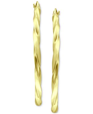 Twist Hoop Earrings in 18k Gold-Plated Sterling Silver, Created for Macy's