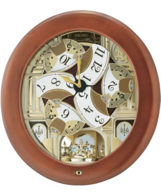 Seiko Melodies in Motion Wood-Tone Wall Clock - Macy's