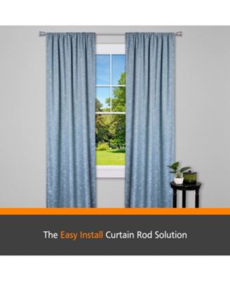 Kenney Fast Fit Jamey 5/8 Inch Decorative Curtain Rod for Easy Installation