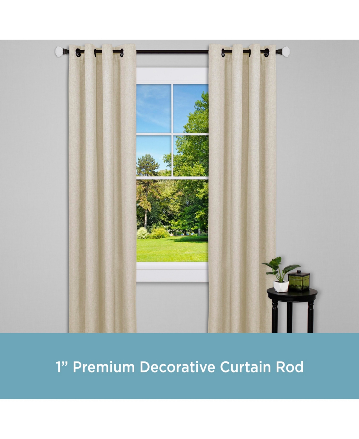 Kenney Mashapee 1" Premium Decorative Window Curtain Rod