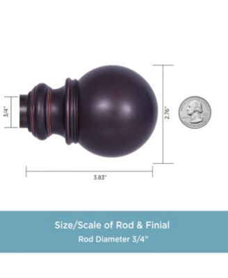 Bryce 3/4" Standard Decorative Window Curtain Rod