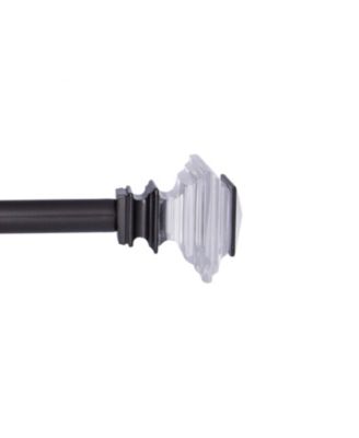 Kenney - Faith 3/4" Standard Decorative Window Curtain Rod 66-120" Gunmetal