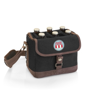 Picnic Time Legacy By  Coca-cola Beer Caddy Cooler Tote With Opener In Black