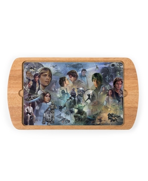 Picnic Time Toscana By  Star Wars Billboard Glass Top Serving Tray In Brown