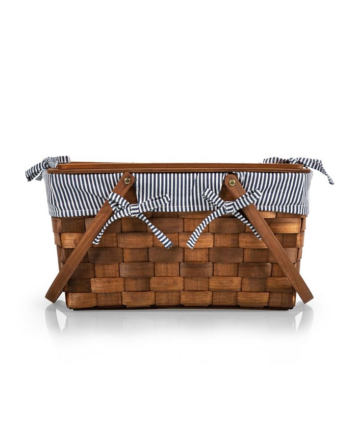 Picnic Time Kansas Handwoven Wood Picnic Basket Macy's