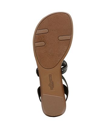 Sandales Plates Fergalicious Synergy, Taille US 8.5 Femme, Beige Doré Avec Strass - Largeur Moyenne, Style Slide - Neuves Avec Boîte