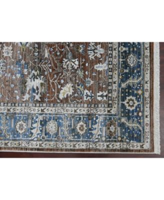 Arcadia ARC-3 Red/ Navy 7'1" x 10' Area Rug