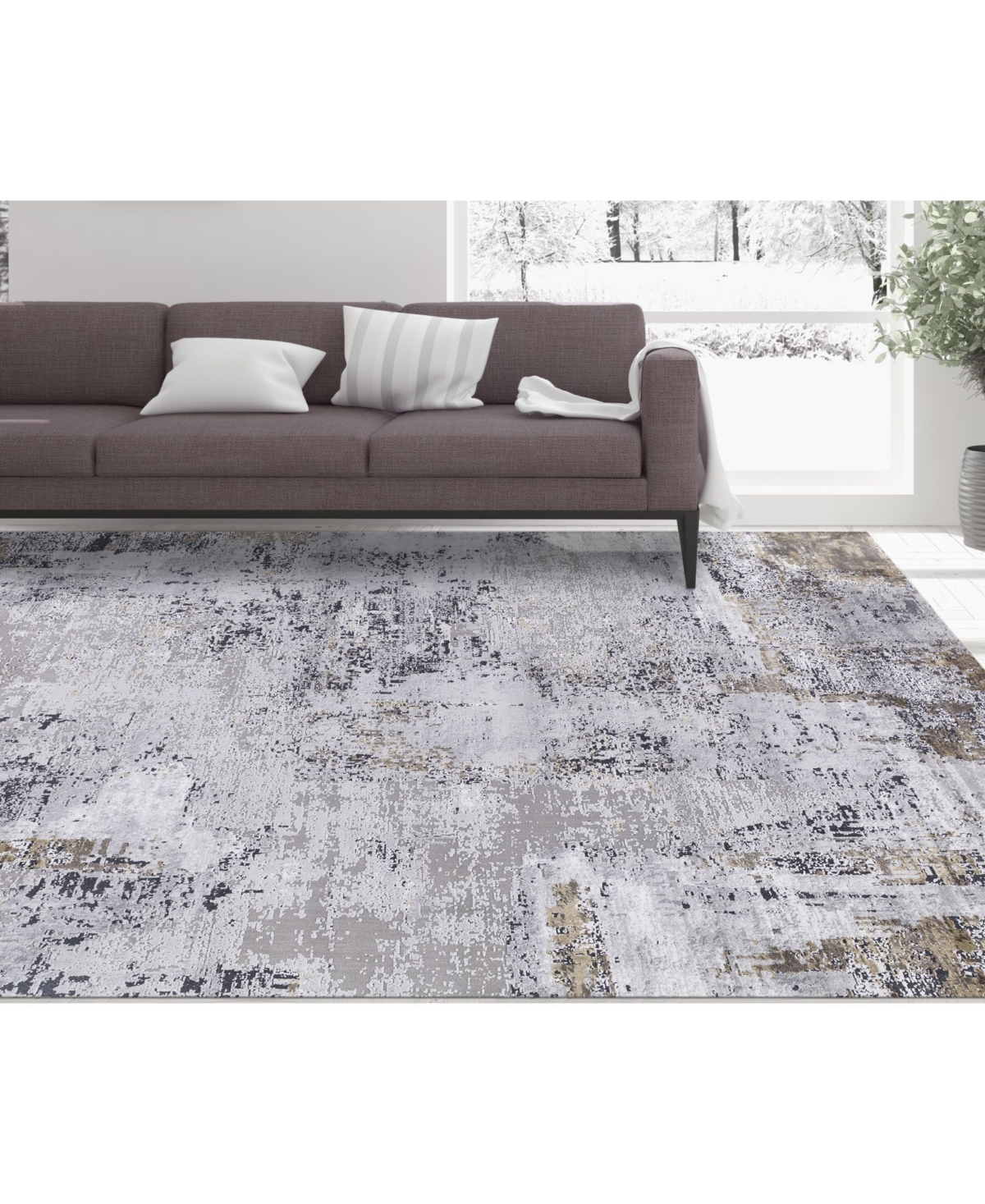Amer Rugs Hamilton Ham-5 Gold Area Rug -Gold