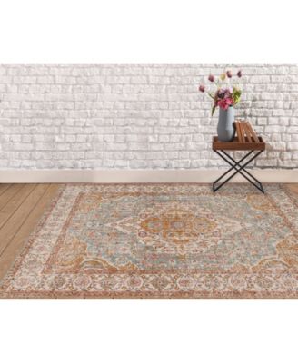 CLOSEOUT! Eternal ETE-3 Aqua/Ivory Rug