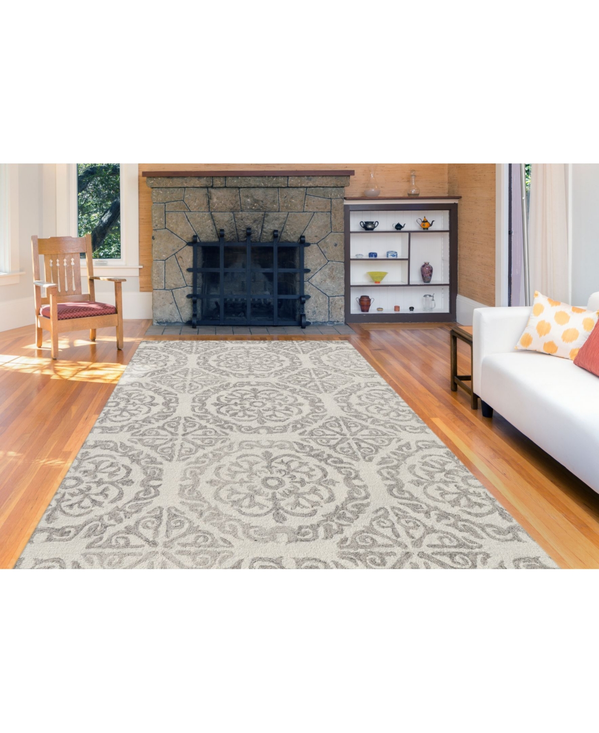 Amer Rugs Boston Bos-22Area Rug - White