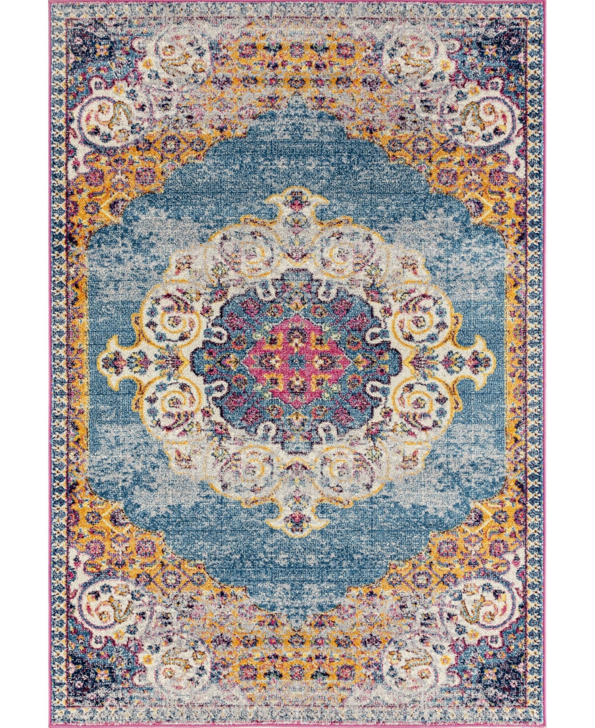 Amer Rugs Manhattan Man-3 Blue 7'9in x 11' Area Rug - Blue