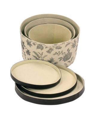 Round Hat Boxes, Set of 3