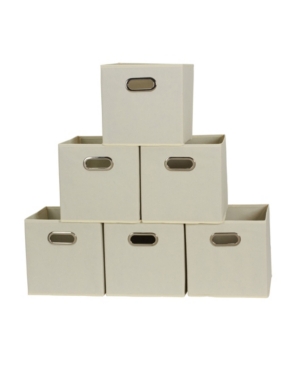 Household Essential Fabric Storage Bins 6 Piece Set