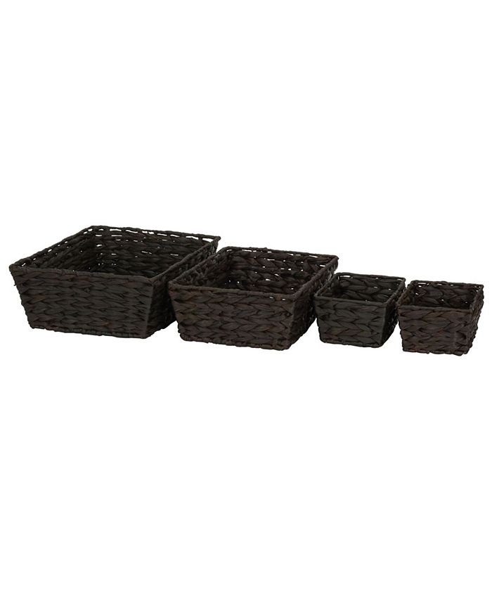 Household Essentials Wicker Storage Baskets, Set of 4 Macy's