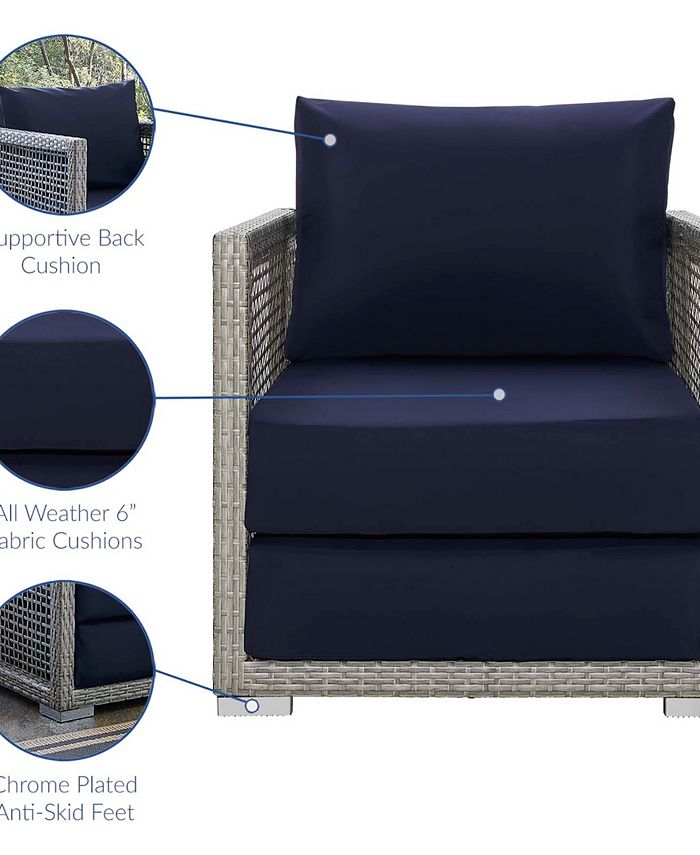 Modway Aura Rattan Outdoor Patio Armchair Macy's