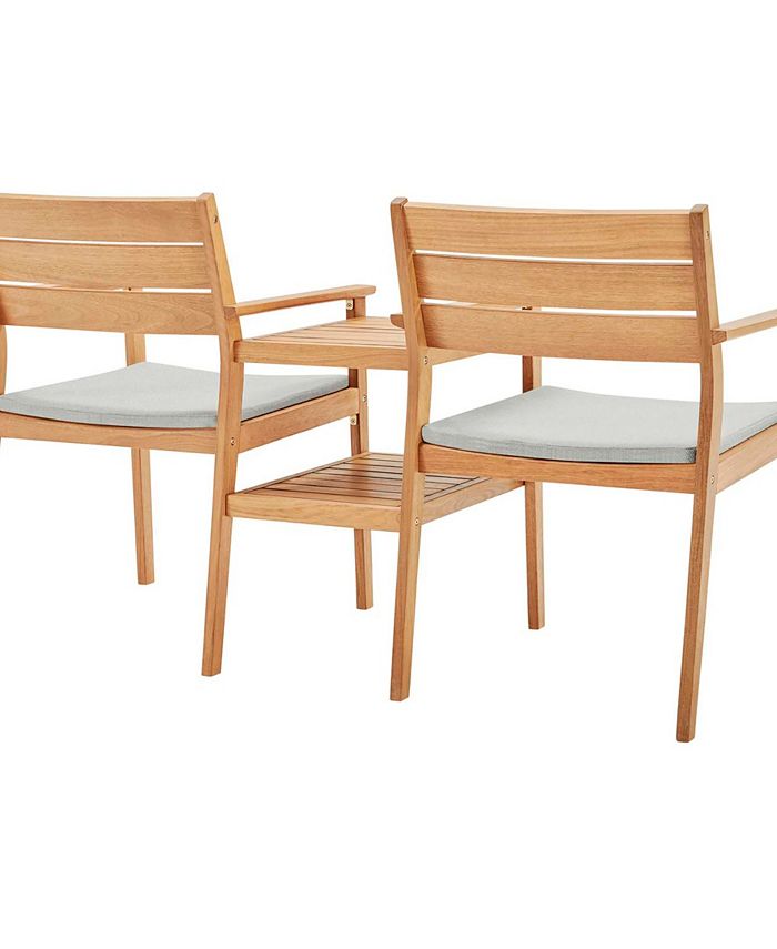 Modway Viewscape Outdoor Patio Ash Wood Jack and Jill Chair Set Macy's