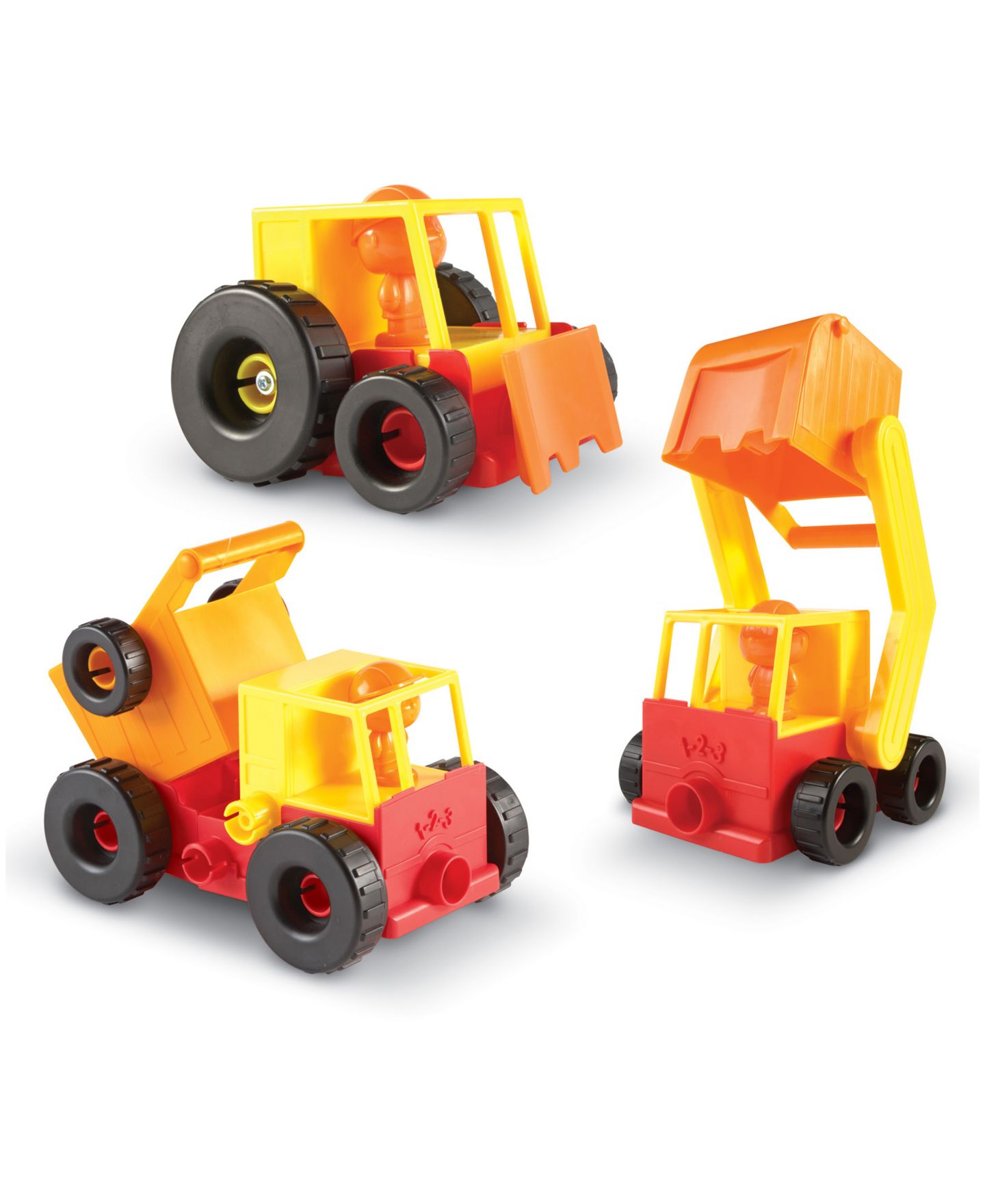 Детский игровой набор Learning Resources Construction Crew 3-In-1 Snap-Together Building Playset, Ages 2+ — фото 2
