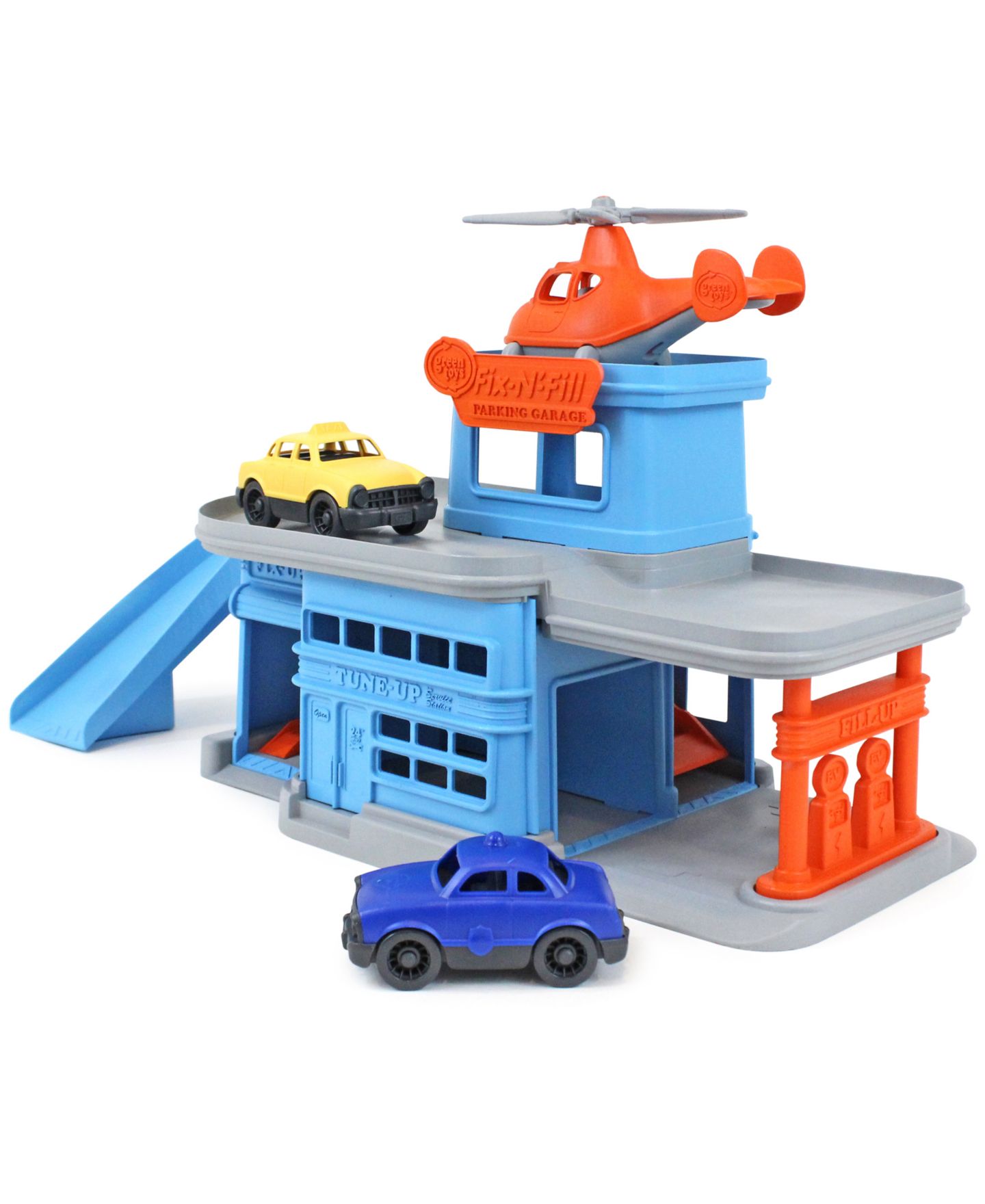 Детские куклы Green Toys Parking Garage With 3 Vehicles — фото 5