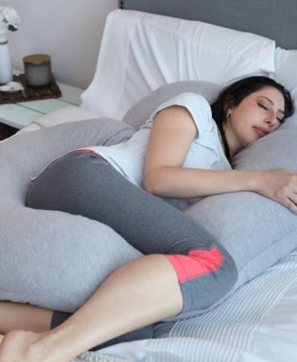 PharMeDoc Pregnancy C Shaped Full Body Pillow with Jersey Cover