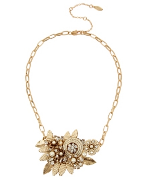 image of Miriam Haskell New York Flower Cluster Frontal Necklace