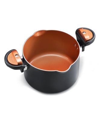 5 Qt. Non-Stick Ti-Ceramic Pasta Pot with Built-In Strainer and Twist N' Lock Handles