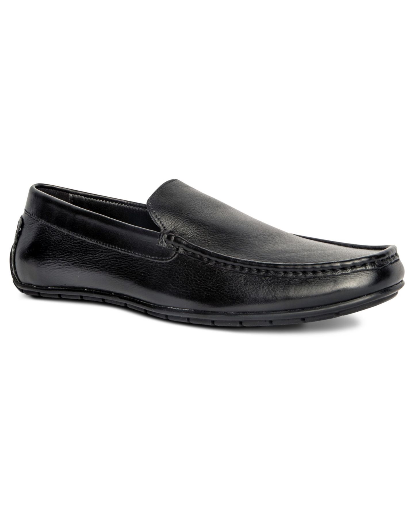 Мужские туфли Anthony Veer Cleveland Driver Slip-On Leather Loafer, цвет: Чёрный — фото 1