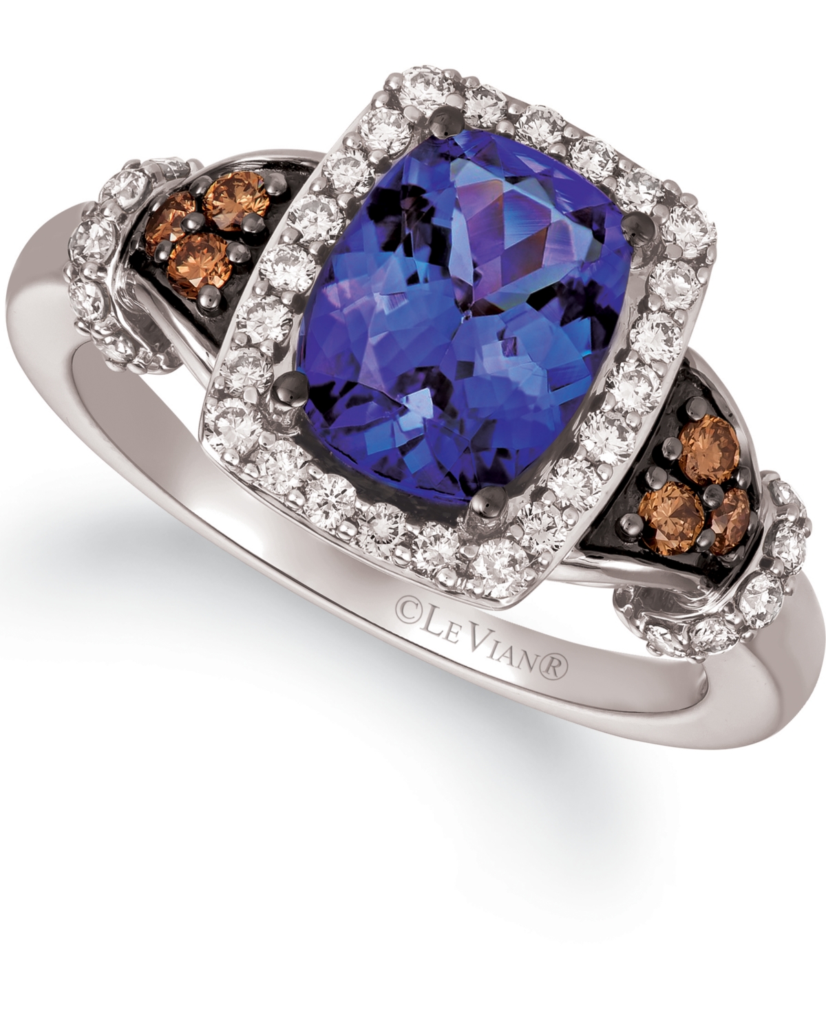 LE VIAN BLUEBERRY TANZANITE (2 CT. T.W.) & DIAMOND (1/2 CT. T.W.) RING IN 14K WHITE GOLD