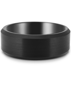 image of Men-s Satin Bevel Band in Black Ion-Plated Tantalum