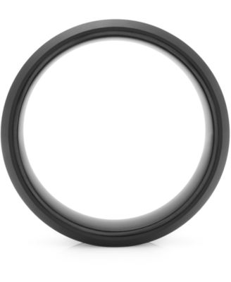 Men's Textured Bevel Edge Band in Black Ion-Plated Tantalum
