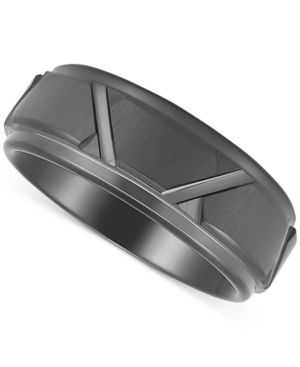 image of Men-s Geometric Band in Black Ion-Plated Tantalum