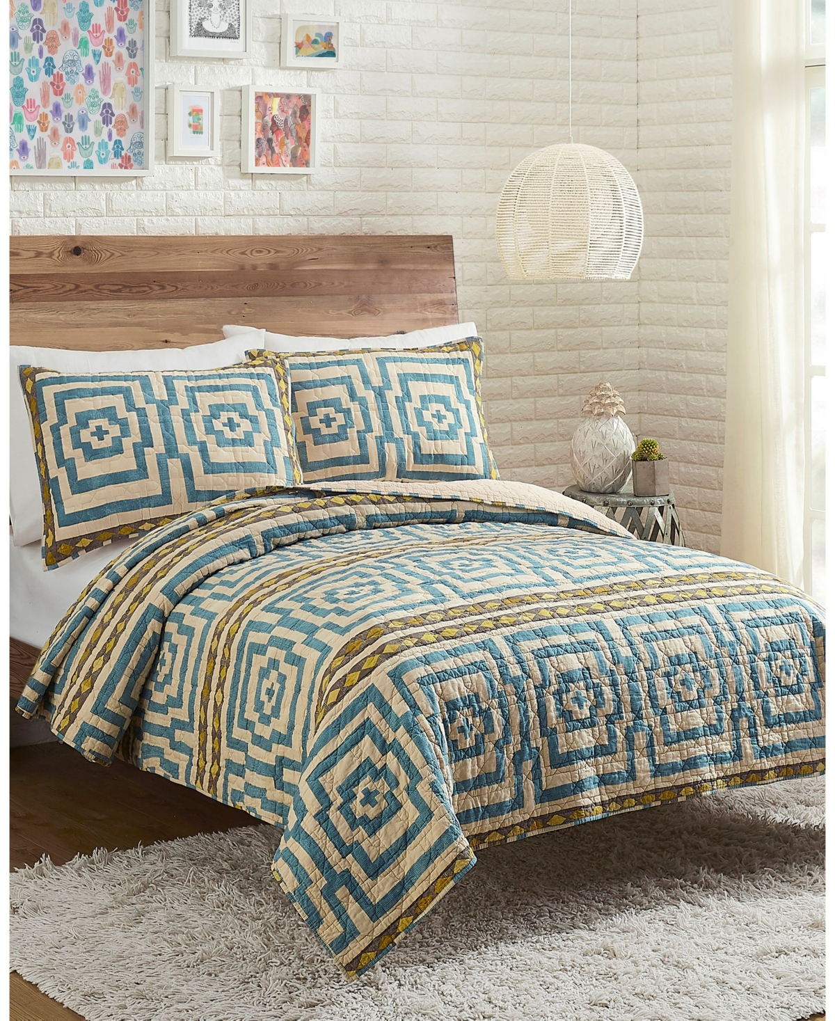 Justina Blakeney by Makers Collective Hypnotic 3-Piece Quilt Set