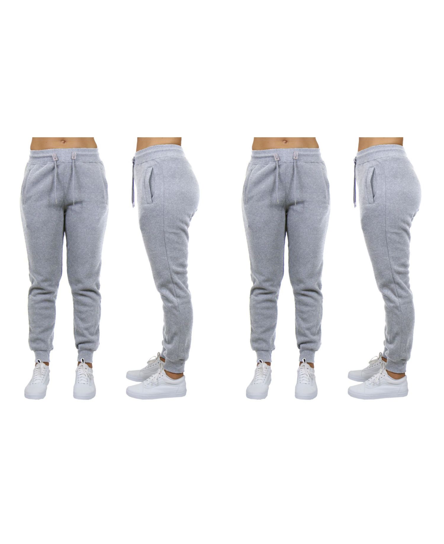 Women's Loose Fit Fleece Jogger Sweatpants, Pack of 2