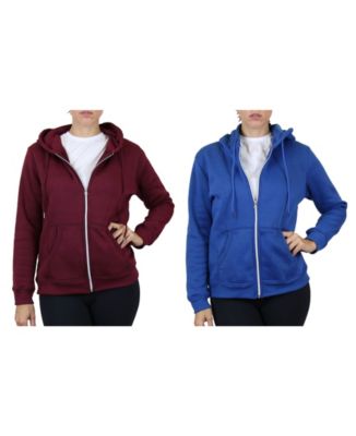 Women's Fleece Lined Zip Hoodie, Pack of 2