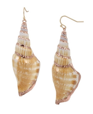 image of Jessica Simpson Shell Gold-Tone Drop Earrings